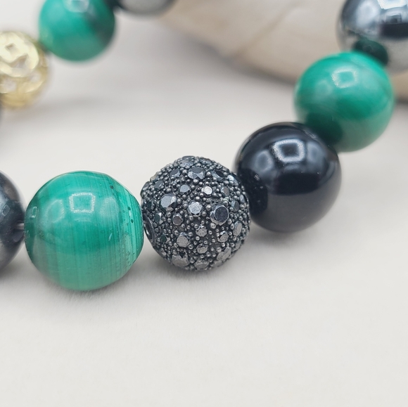 David Yurman Elements Bead Necklace With Gold and Diamonds - Picture 8 of 12